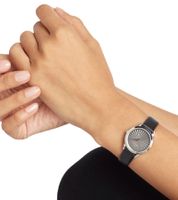 Pierre Cardin Women's Watch with a Simple Dial, Analog Quartz Watch with a Leather Strap, 3 ATM, 27 mm CPI.250, Black/White or Black