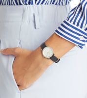 Pierre Cardin Women's Watch with a Simple Dial, Analog Quartz Watch with a Leather Strap, 3 ATM, 27 mm CPI.250, Black/White or Black