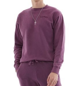Sudadera ROCKUPY para hombre, de algodón, con logotipo bordado, cuello redondo, UNI-400201, color malva/morado