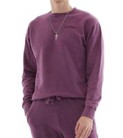 Sweat-shirt ROCKUPY pour homme en coton avec logo brodé, col rond, UNI-400201, mauve/violet