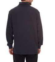 STONES Herren Pullover Oversized-Half-Zipper moderner Baumwoll-Half-Zipper Troyer 400gsm mit Stehkragen mit Logo-Stickerei Dunkel-Grau oder Schwarz STONES Herren Pullover Oversized-Half-Zipper moderner Baumwoll-Half-Zipper Troyer 400gsm mit Stehkragen mit Logo-Stickerei Dunkel-Grau oder Schwarz