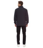 Pull oversize demi-zip pour homme STONES, pull moderne demi-zip en coton 400 g/m² avec col montant et broderie logo, gris foncé ou noir