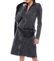 Vestido mini ROCKUPY para mujer con cremallera completa, vestido de verano de algodón, 725423, gris Vestido mini ROCKUPY para mujer con cremallera completa, vestido de verano de algodón, 725423, gris