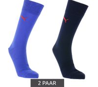2 Paar PUMA Baumwoll-Socken lange Strümpfe Sport-Socken 272001001 970 Dunkelblau/Hellblau