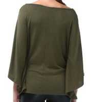 ROCKUPY felpa donna manica corta in cotone con maniche a cappuccio 330635 Cachi
