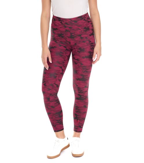 ROCKUPY leggings da donna alla moda pantaloni fitness in look mimetico pantaloni da allenamento 393230 viola/nero