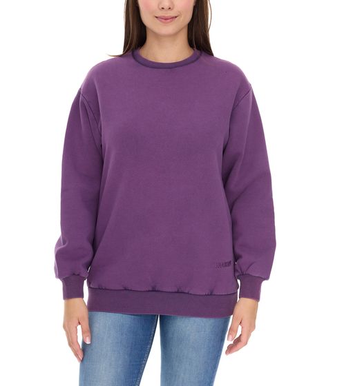 Sweat-shirt femme ROCKUPY en coton, pull d'hiver avec logo brodé RPW20_040304 406 violet