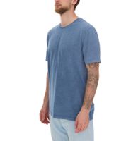 ROCKUPY Herren T-Shirt modisches Rundhals-Shirt mit Stitching Kurzarm-Shirt RPM20-040501 512 Blau