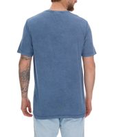 ROCKUPY Herren T-Shirt modisches Rundhals-Shirt mit Stitching Kurzarm-Shirt RPM20-040501 512 Blau