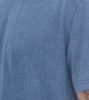 ROCKUPY Herren T-Shirt modisches Rundhals-Shirt mit Stitching Kurzarm-Shirt RPM20-040501 512 Blau