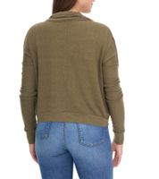 ROCKUPY Women's Cotton Cardigan Bolero Jacket Long-Sleeved Cardigan with Pockets 330643 Khaki