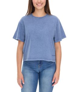 T-shirt femme ROCKUPY, col rond tendance avec surpiqûres, manches courtes, RPW20-040501 512 Bleu