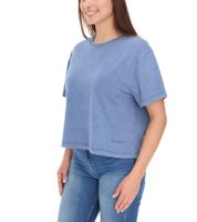 ROCKUPY Damen T-Shirt modisches Rundhals-Shirt mit Stitching Kurzarm-Shirt RPW20-040501 512 Blau