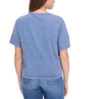 ROCKUPY Damen T-Shirt modisches Rundhals-Shirt mit Stitching Kurzarm-Shirt RPW20-040501 512 Blau