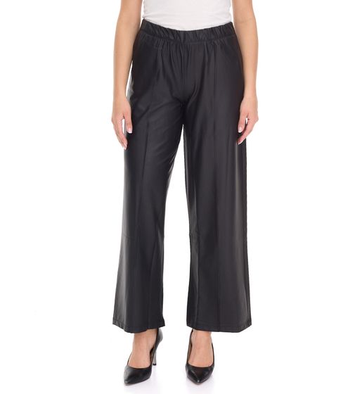 Leggings de piel sintética para mujer ROCKUPY, pantalones casuales sencillos PRW20-040703 802 Negro