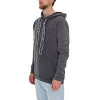 ROCKUPY Herren Hoodie Baumwoll-Pullover mit Arm-Tasche Alltags-Sweater 393617 Anthrazit