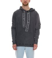ROCKUPY Herren Hoodie Baumwoll-Pullover mit Arm-Tasche Alltags-Sweater 393617 Anthrazit