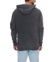 ROCKUPY Herren Hoodie Baumwoll-Pullover mit Arm-Tasche Alltags-Sweater 393617 Anthrazit