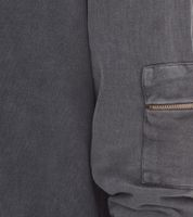 ROCKUPY Herren Hoodie Baumwoll-Pullover mit Arm-Tasche Alltags-Sweater 393617 Anthrazit