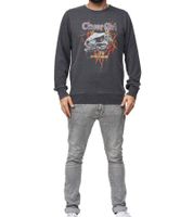 RE:COVERED X Jurassic Park Herren Rundhals-Pullover mit T-Rex 1993 oder Raptors on Tour 1993 Vintage-Print Langarm-Shirt Sweat-Shirt MMUNV1960 Dunkel-Grau RE:COVERED X Jurassic Park Herren Rundhals-Pullover mit T-Rex 1993 oder Raptors on Tour 1993 Vintage-Print Langarm-Shirt Sweat-Shirt MMUNV1960 Dunkel-Grau