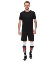 Espinilleras Masita TEXAS con cierre de velcro y amortiguador de EVA 7101 Negro/Rojo/Blanco