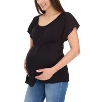 nove 9 mesi donne semplice gravidanza T-shirt maternità moda 540202 Nero nove 9 mesi donne semplice gravidanza T-shirt maternità moda 540202 Nero