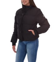 CARS JEANS Veste matelassée de tous les jours pour homme Soymas ou pour femme Caley, doudoune à capuche amovible ou col montant, veste d'automne, veste matelassée, noire