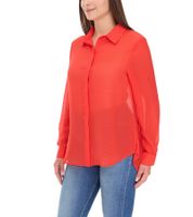 Chemisier d'été élégant en mousseline de soie pour femme Aniston, chemise à manches longues 14124228 Rouge
