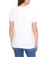 Aniston CASUAL Women's T-Shirt, Short-Sleeved Shirt with Cut-Outs, Summer Shirt 74287507 White