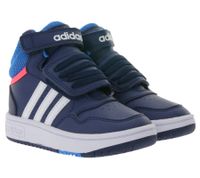 Zapatillas adidas Hoops Mid 3.0 AC para niños, estilo retro, para niñas y niños, color azul oscuro, GW0406