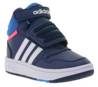 Zapatillas adidas Hoops Mid 3.0 AC para niños, estilo retro, para niñas y niños, color azul oscuro, GW0406