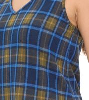 Aniston CASUAL Women's Dress, Checked Summer Dress, Sleeveless 13189530 Blue/Yellow