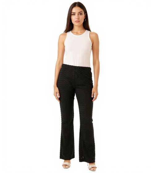 Aniston CASUAL Damen Bootcut-Hose lässige Schlupfhose 22584447 Schwarz