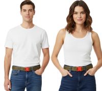 Cintura Champion da uomo e da donna, con fibbia, moderna cintura da tutti i giorni con logo del marchio, 123 cm CM3-0805-340, verde oliva