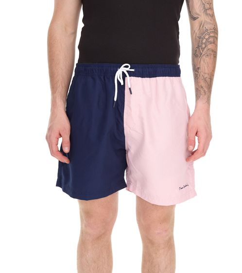 Bañador Pierre Cardin para hombre, elegante bañador LA205027 Azul marino/Rosa