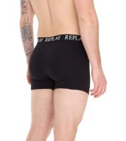 3er Pack REPLAY Herren Retro Boxershorts Baumwoll-Unterwäsche I101102-002 N176 Schwarz/Grau/Rot