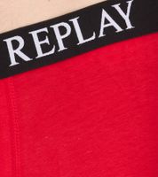 3er Pack REPLAY Herren Retro Boxershorts Baumwoll-Unterwäsche I101102-002 N176 Schwarz/Grau/Rot