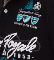 GEOGRAPHICAL NORWAY Kipawa Polo da uomo con bottoni Camicia in cotone a maniche lunghe Nero, Turchese o Blu navy