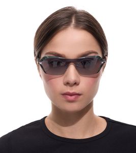 adidas Damen Sonnenbrille Strand-Brille mit rechteckigen Gläsern Filterkategorie 2 Urlaubs-Brille EW3512 Grau/Grün