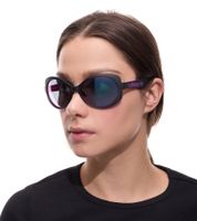 Lunettes de soleil adidas pour femme avec verres miroir et branches noires. Lunettes d'été. Catégorie de filtre 2. EW3540 Noir.