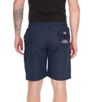 Maillot de bain homme Geographical Norway avec logo imprimé et poches. Short de bain 001 bleu marine.