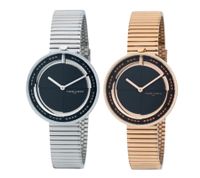 Orologio da donna Pierre Cardin con quadrante senza tempo, orologio analogico al quarzo con bracciale in acciaio inossidabile, 3 ATM, 32 mm CMA.00, argento/nero/oro/oro rosa
