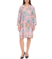 Aniston CASUAL abito estivo da donna, mini abito colorato, abito primaverile con stampa all-over, abito a maniche lunghe 28499809 verde/blu/rosa