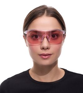 adidas sport Damen Sonnenbrille Radsport-Brille mit Rosa Gläsern Lauf-Sonnenbrillen Filterkategorie 1 Urlaubs-Brille SP0003 0027S Transparent