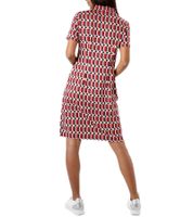 Aniston SELECTED Abito estivo da donna a maniche corte con stampa integrale e cerniera, 90614761, rosso/nero