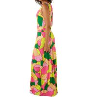 Vestido largo de verano informal Aniston para mujer con estampado de lunares 67720363 amarillo/verde/rosa