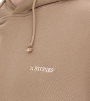 Sweat à capuche pour homme STONES, pull en coton moderne, pull à capuche avec logo brodé, coupe oversize, 400 g/m², marron, beige, noir Sweat à capuche pour homme STONES, pull en coton moderne, pull à capuche avec logo brodé, coupe oversize, 400 g/m², marron, beige, noir