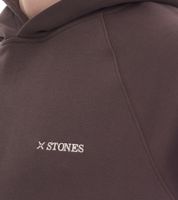 Sweat à capuche pour homme STONES, pull en coton moderne, pull à capuche avec logo brodé, coupe oversize, 400 g/m², marron, beige, noir Sweat à capuche pour homme STONES, pull en coton moderne, pull à capuche avec logo brodé, coupe oversize, 400 g/m², marron, beige, noir