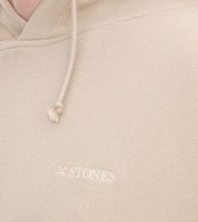 Sweat à capuche pour homme STONES, pull en coton moderne, pull à capuche avec logo brodé, coupe oversize, 400 g/m², marron, beige, noir Sweat à capuche pour homme STONES, pull en coton moderne, pull à capuche avec logo brodé, coupe oversize, 400 g/m², marron, beige, noir