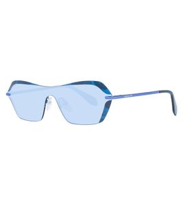 Lunettes de soleil femme adidas verres miroir rectangulaires protection UVA et UVB 100 % catégorie de filtre 2 lunettes de vacances EW3508 Bleu